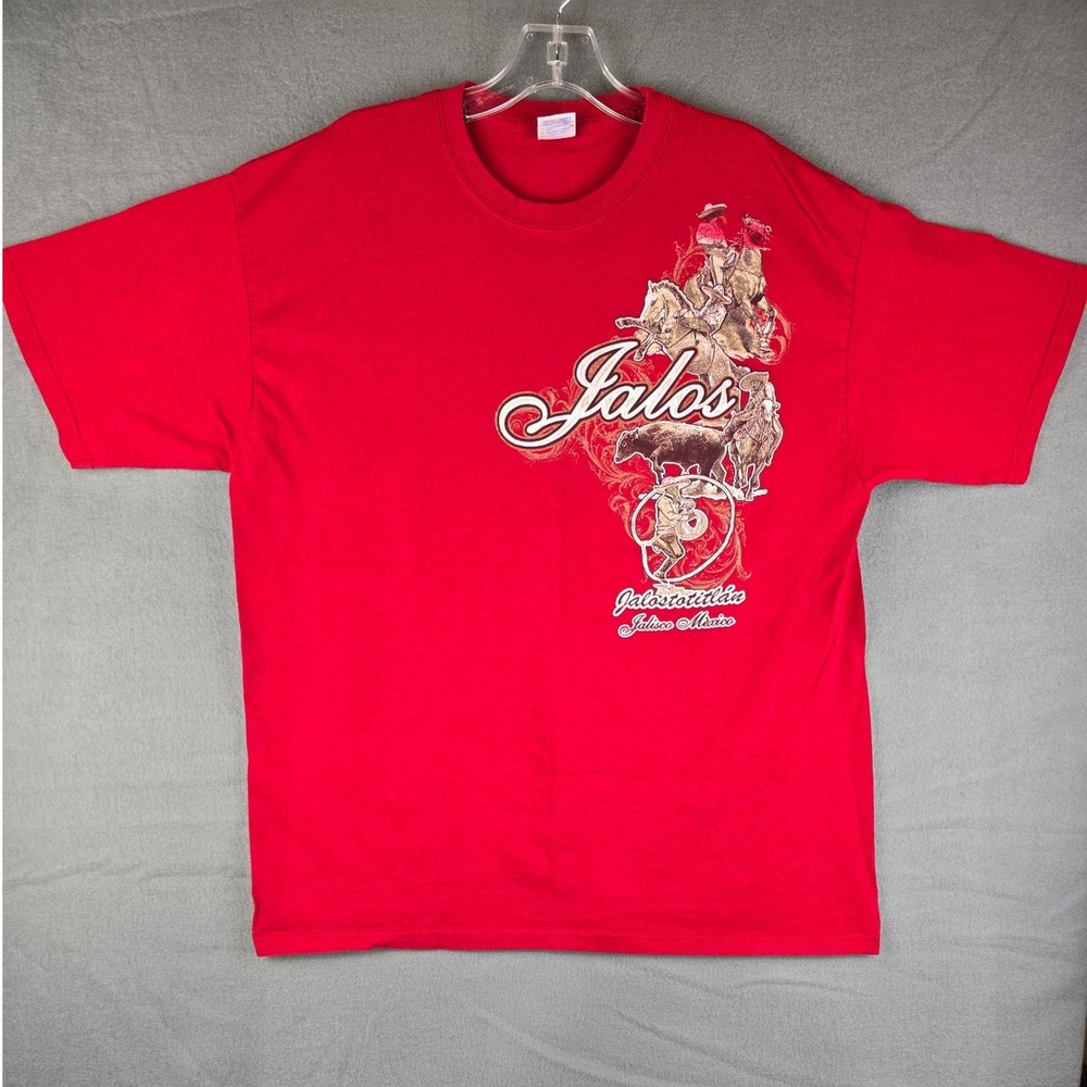 Yazbek T-Shirt Mens XL Red Jalos Jalostotitlan Jalisco Mexico Rodeo Graphic Tee